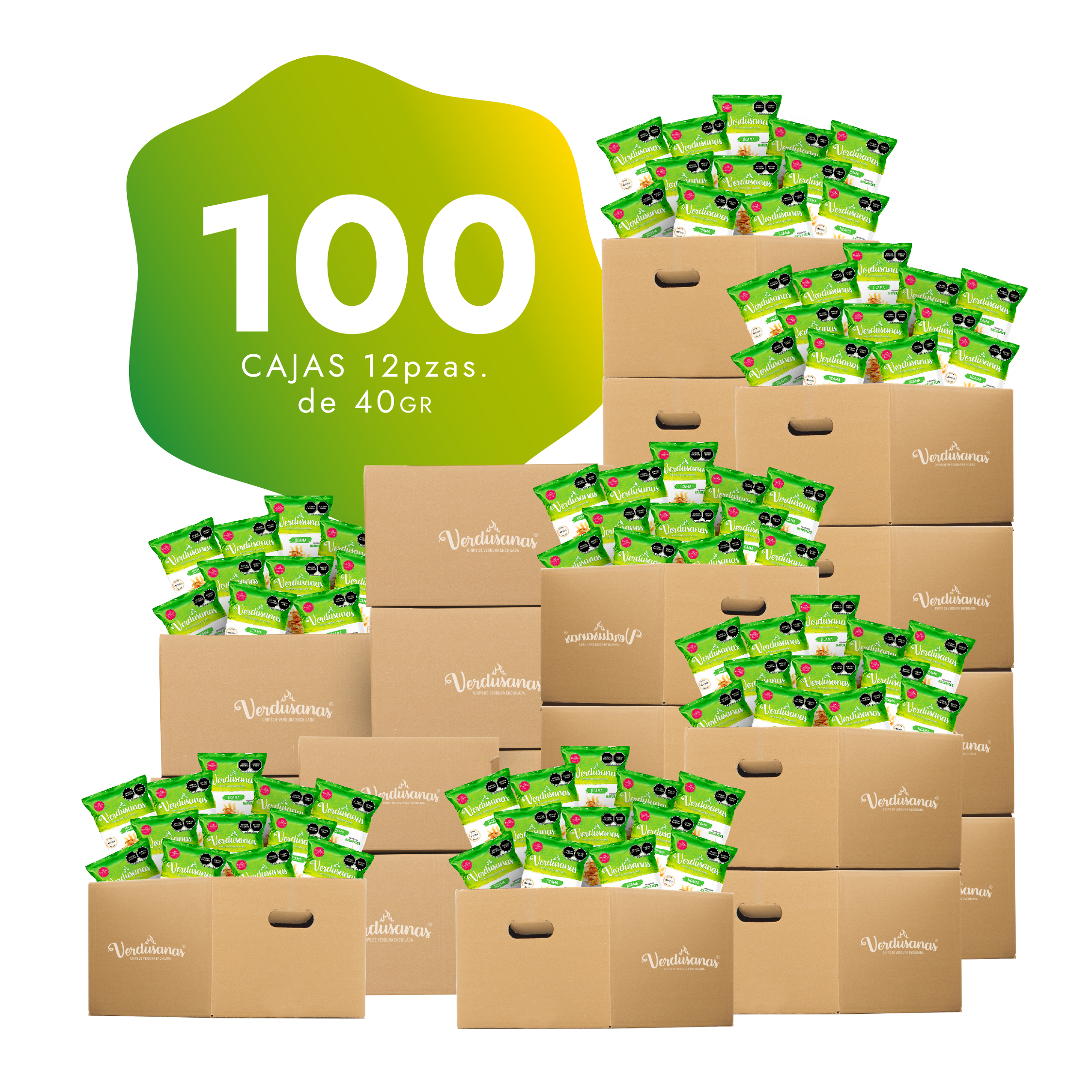 100 Cajas de Verdusanas de Jícama 40gr