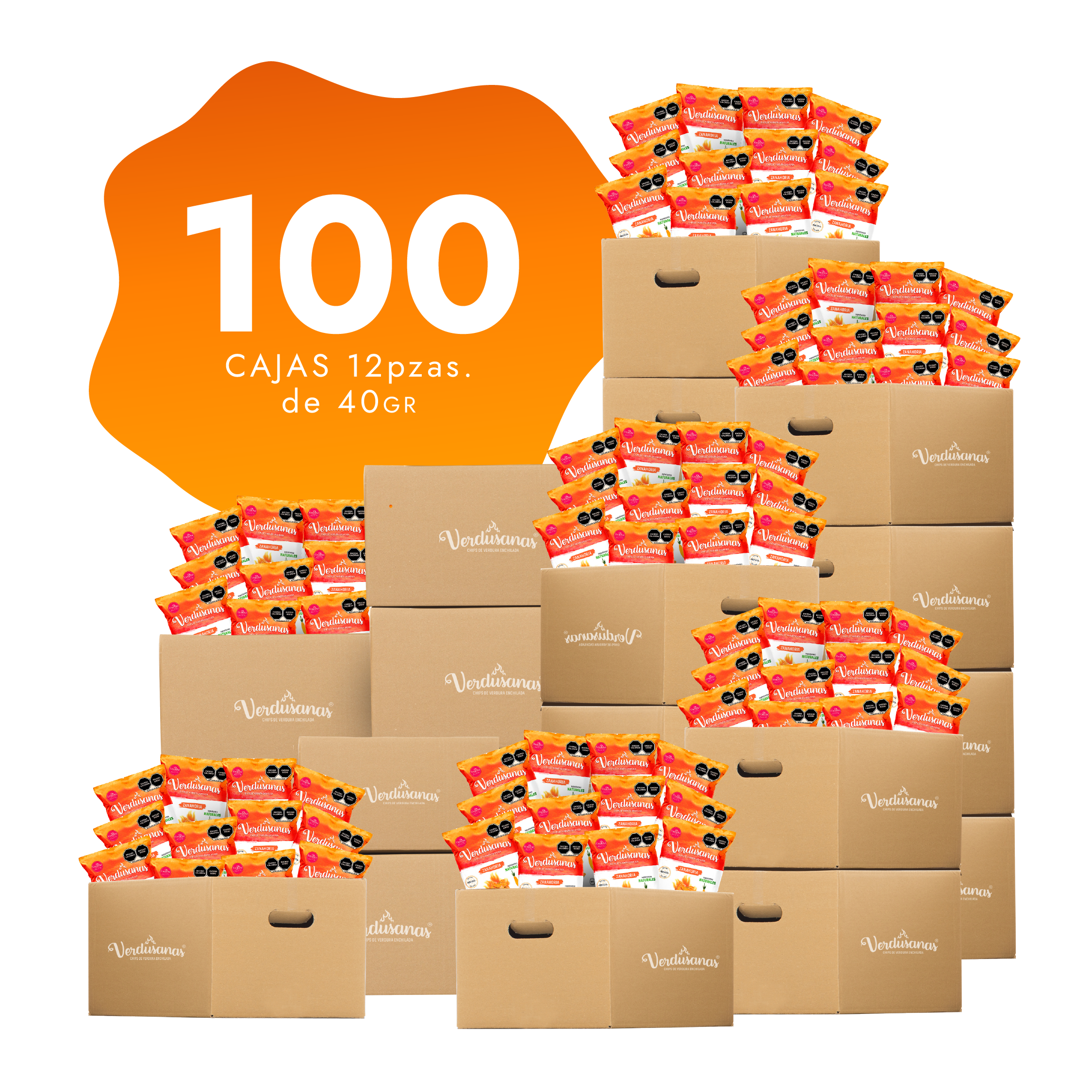 100 Cajas de Verdusanas de Zanahoria 40gr