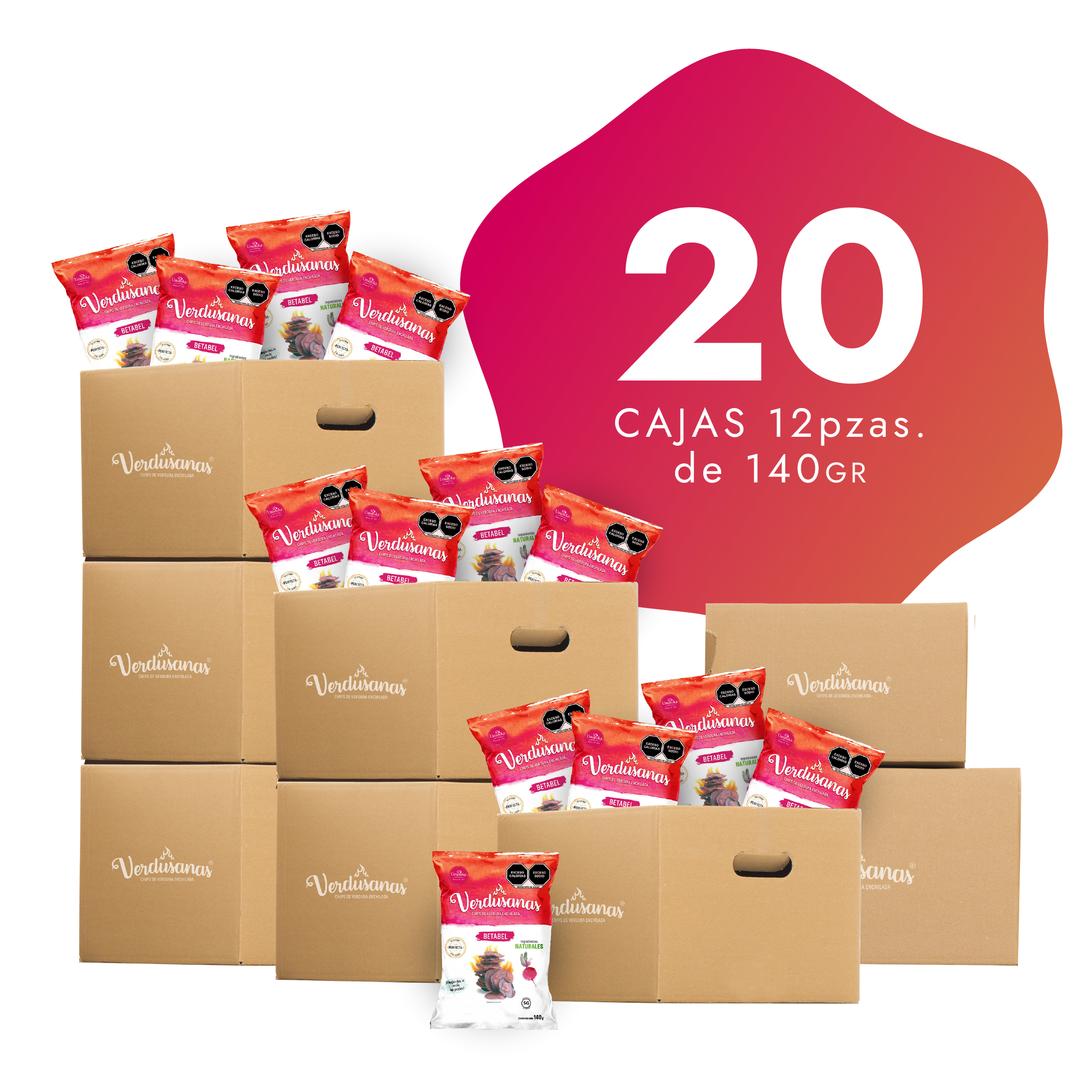 20 Cajas de Verdusanas de Betabel 140gr