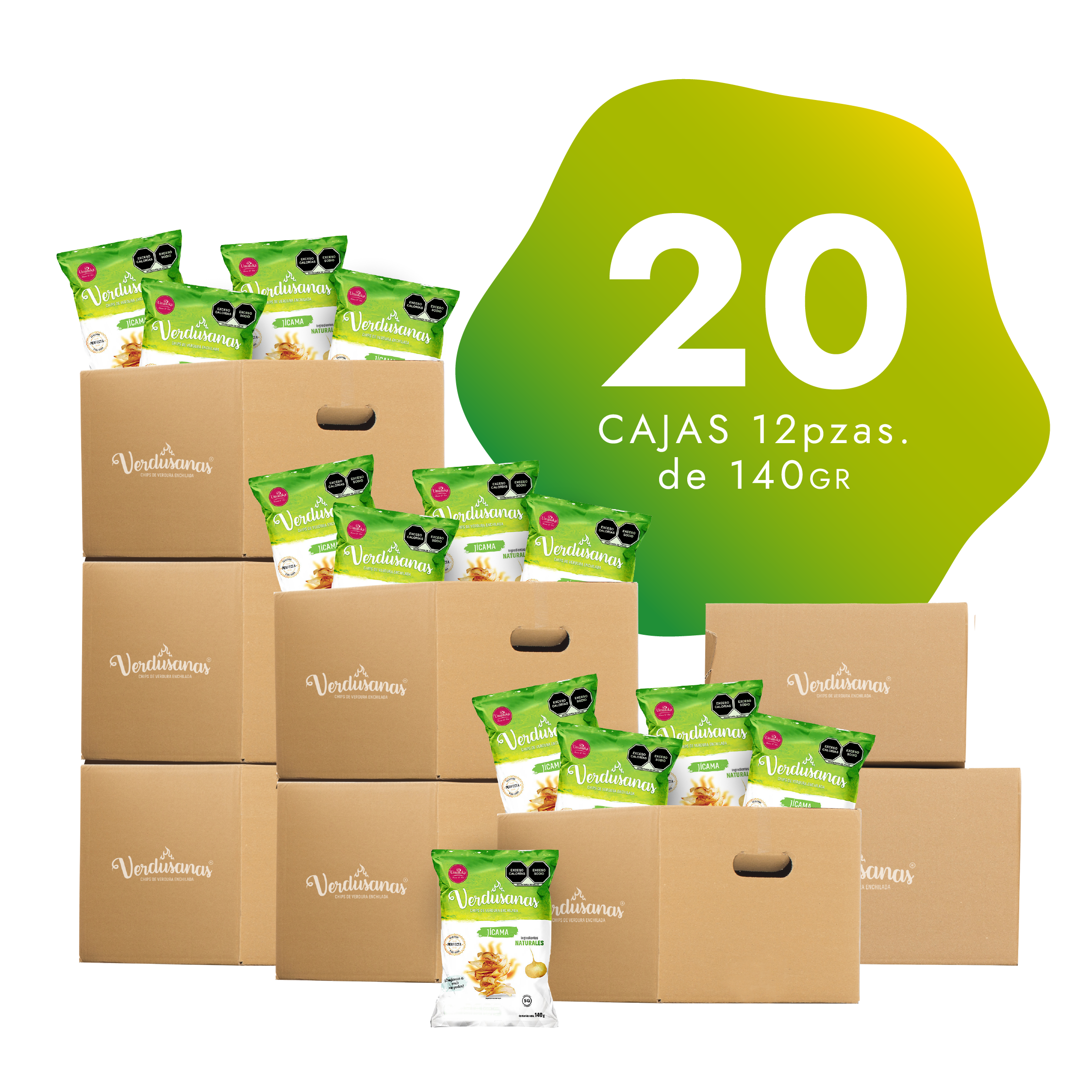 20 Cajas de Verdusanas de Jícama 140gr