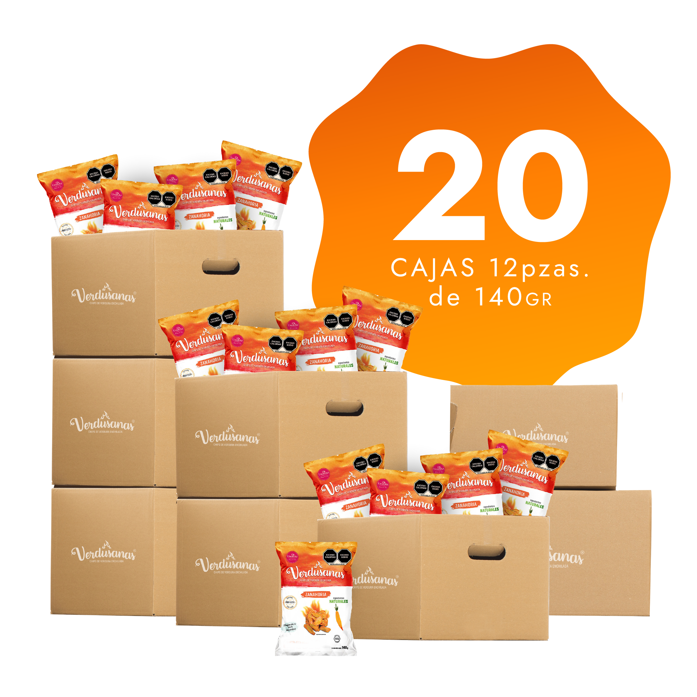 20 Cajas de Verdusanas de Zanahoria 140gr