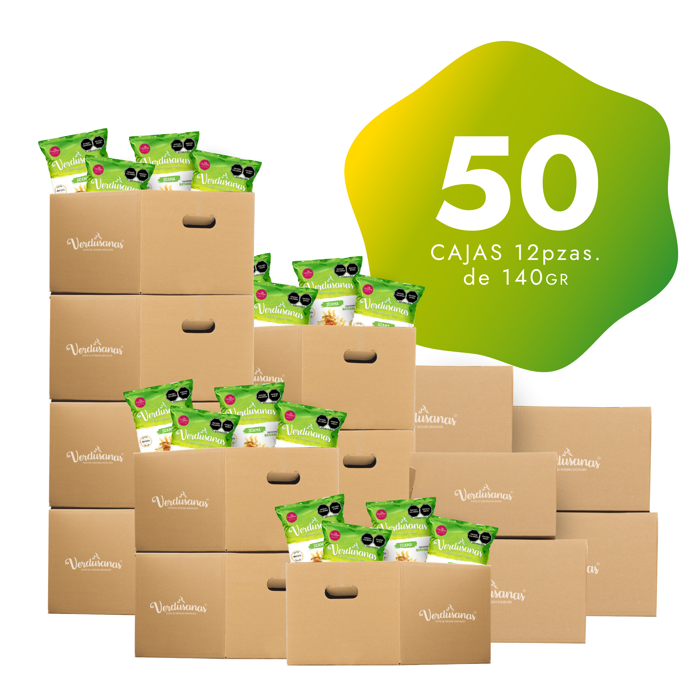 50 Cajas de Verdusanas de Jícama 140gr