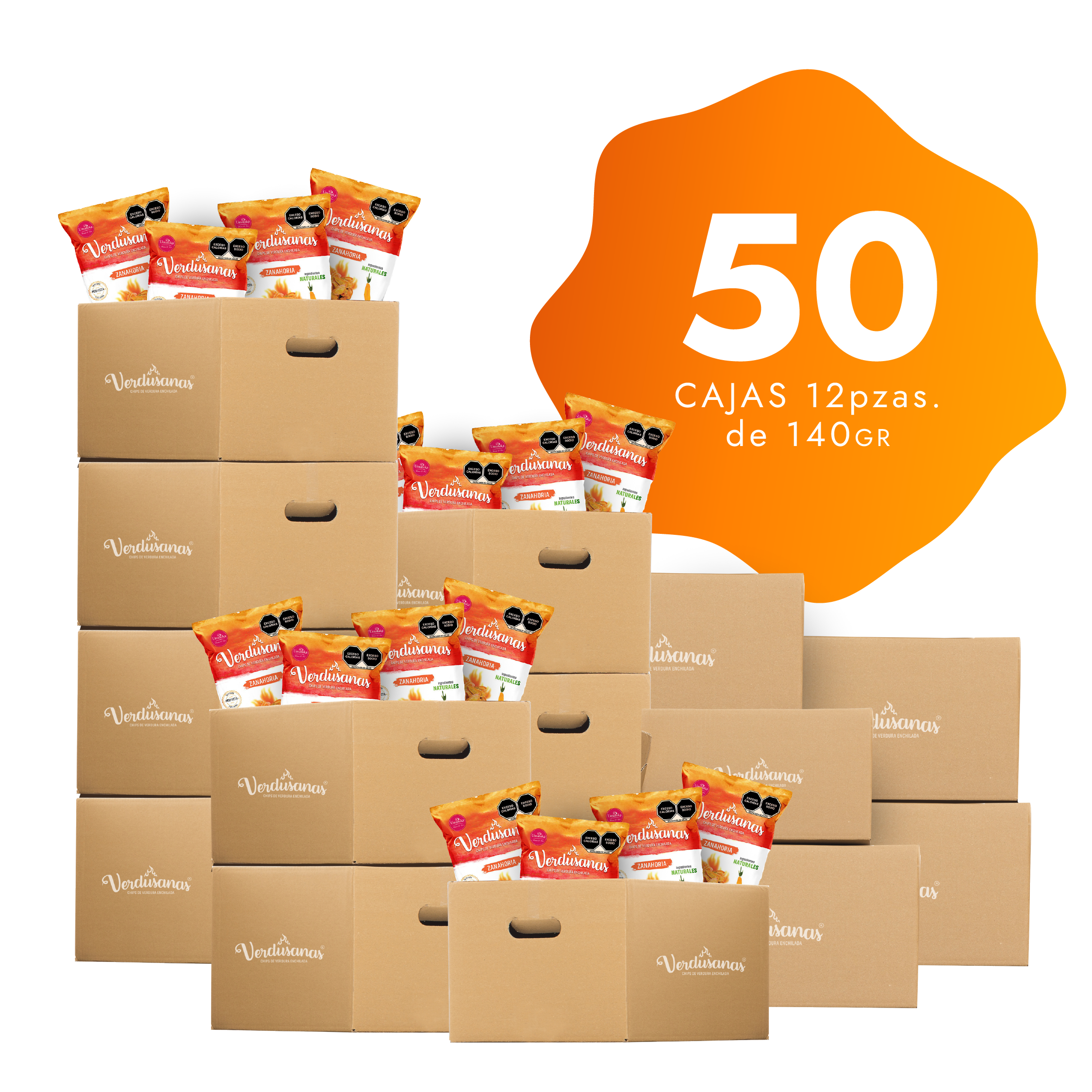 50 Cajas de Verdusanas de Zanahoria 140gr