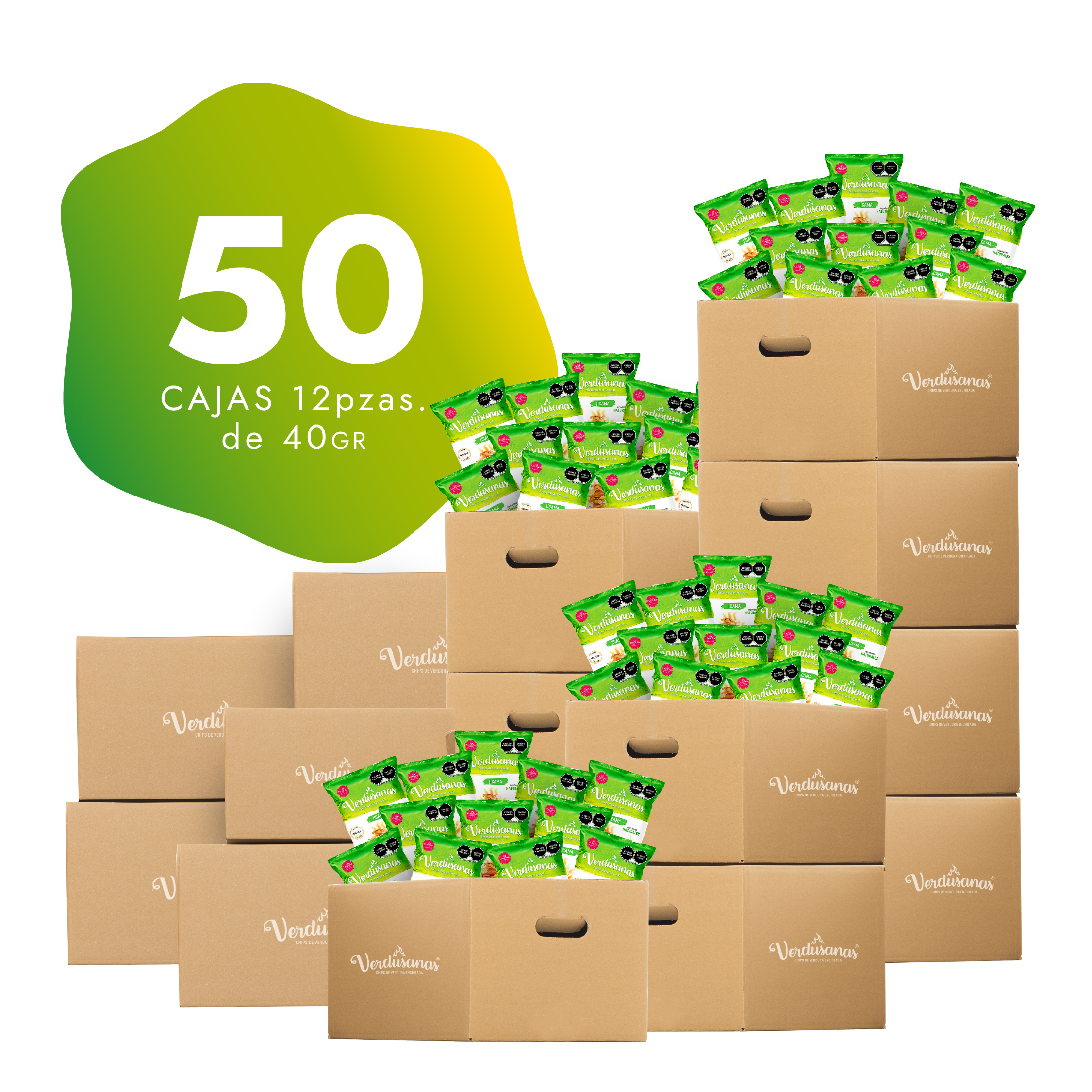 50 Cajas de Verdusanas de Jícama 40gr