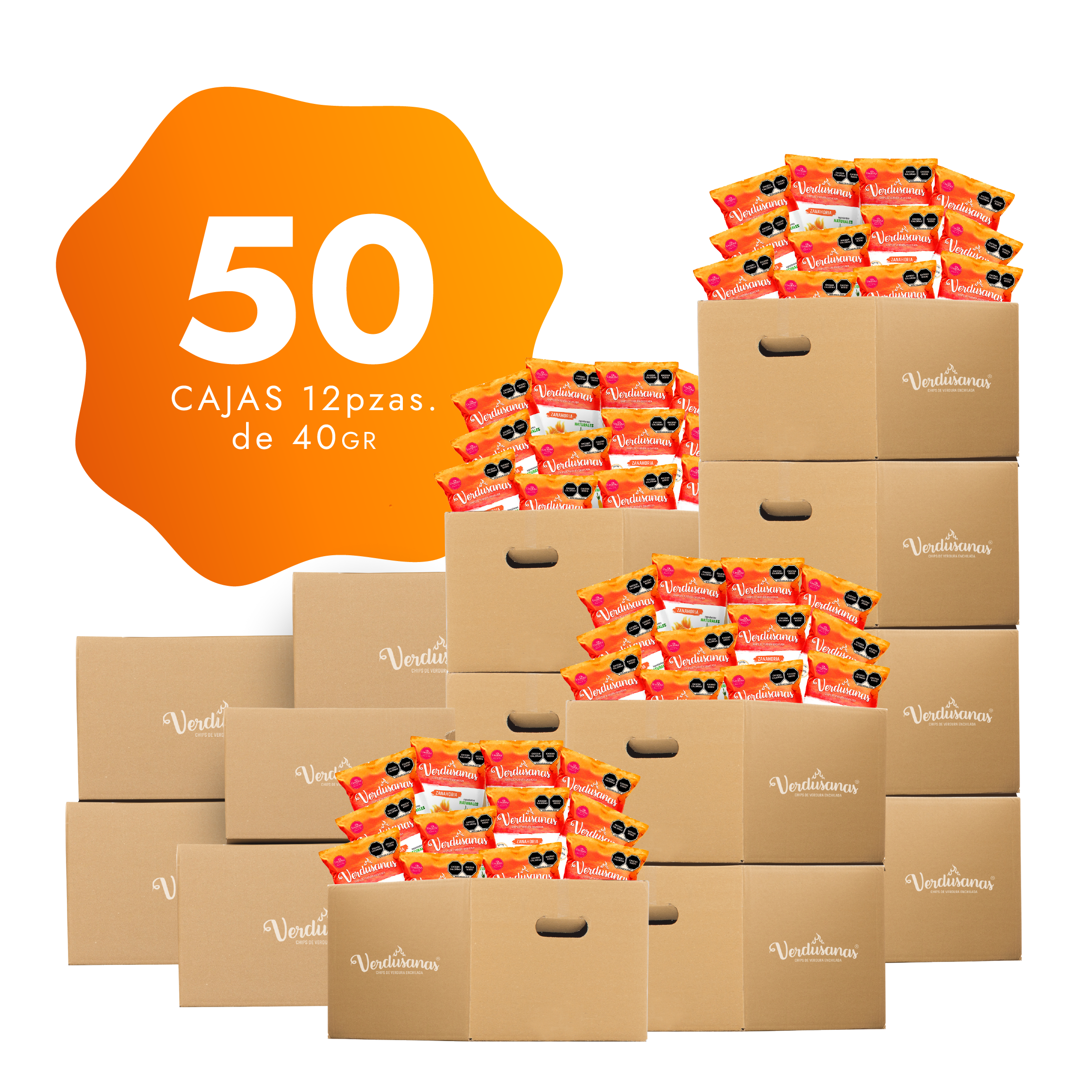 50 Cajas de Verdusanas de Zanahoria 40gr