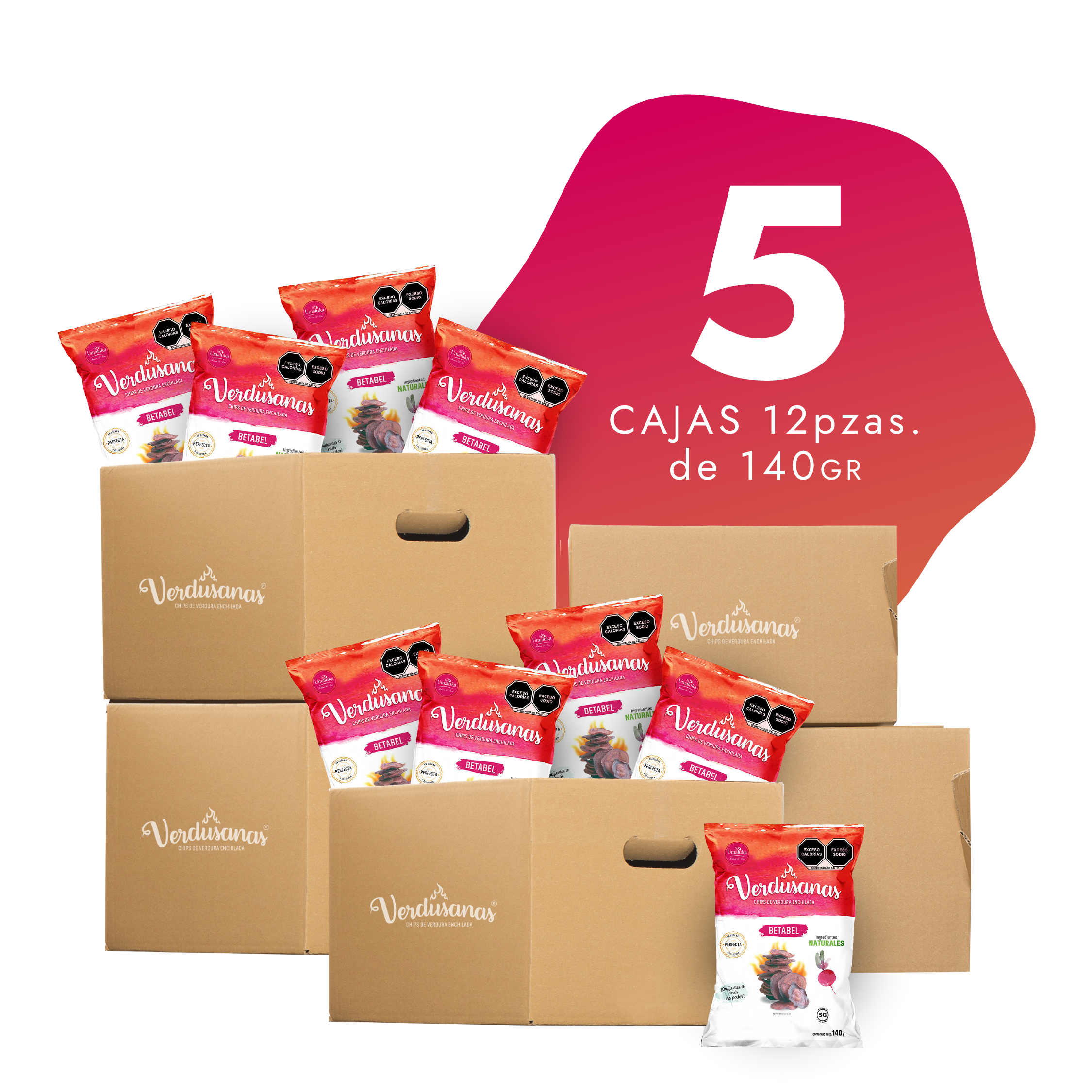 5 Cajas de Verdusanas de Betabel 140gr